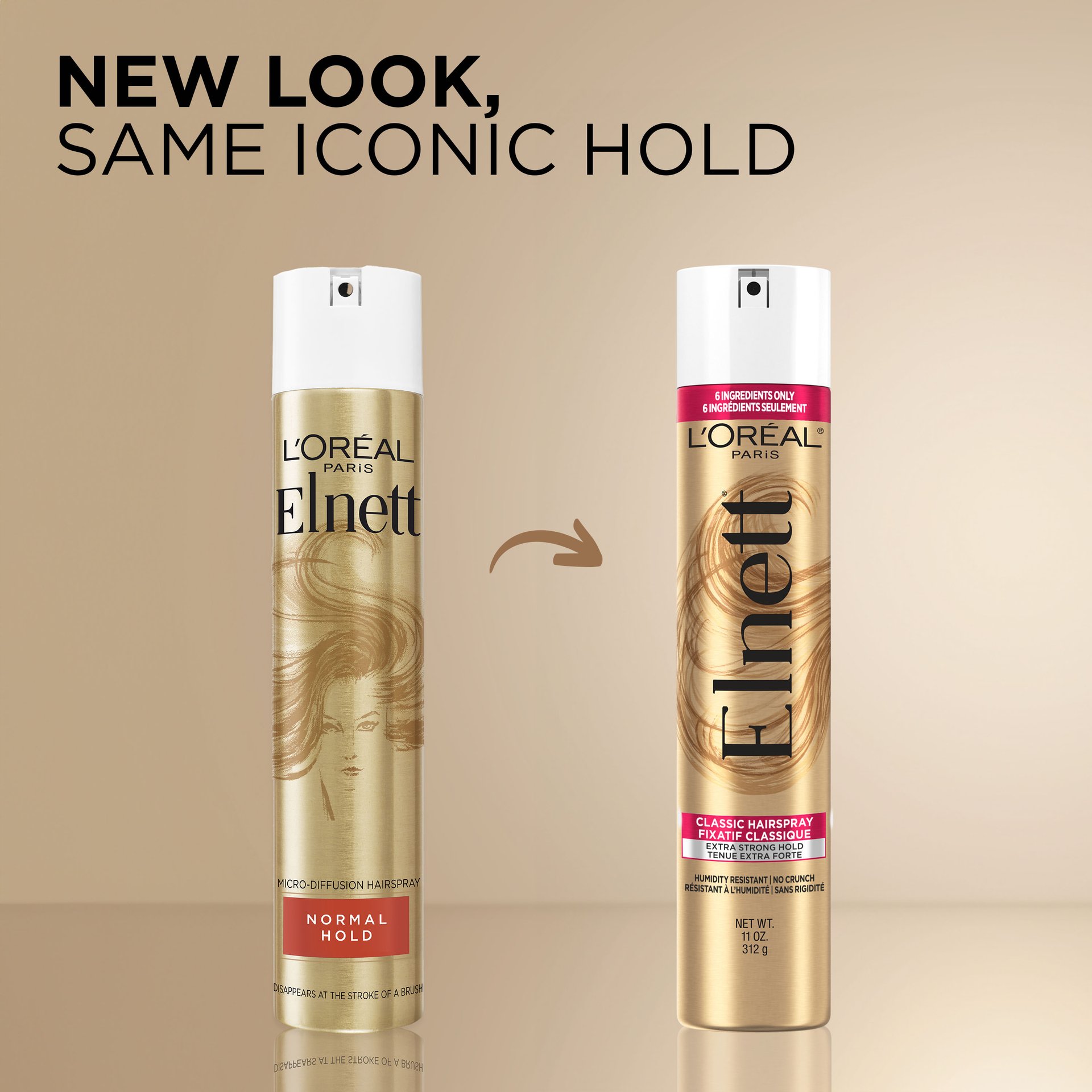 New look of the elnett hair spray
